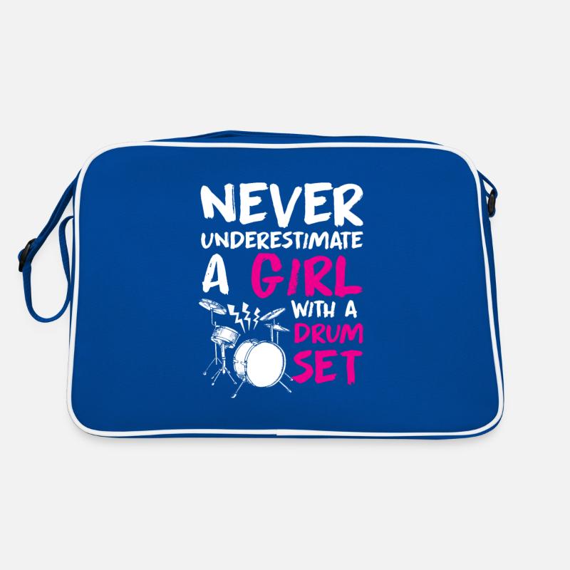Schlagzeug Mädchen Retro Tasche
