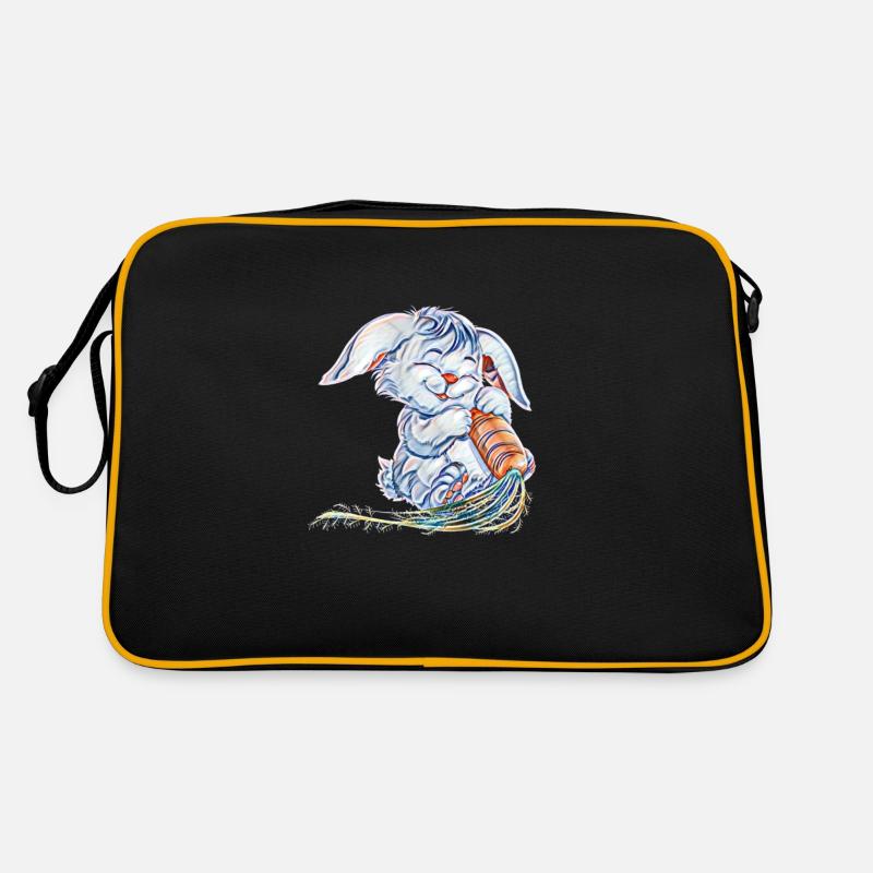Hase - Retro Tasche - Schwarz/Gold
