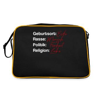 Lieu de naissance terre race humaine - Sac Retro - noir/or - Dos