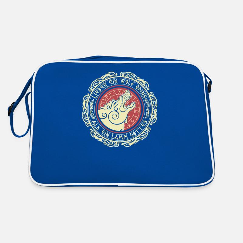 Lieber Ein Wolf Odins Als Ein Lamm Gottes Wikinger Retro Tasche