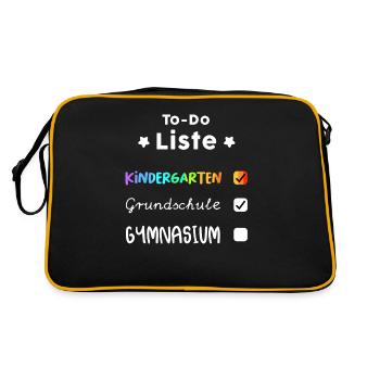 Gymi school high school 5th grade gift - Retro Bag - black/gold - Back