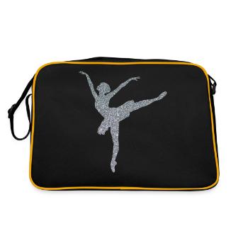 Ballerine danseuse ballet scène danse cadeau - Sac Retro - noir/or - Dos