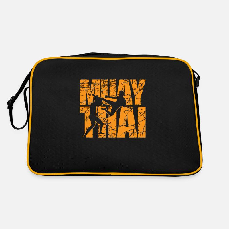 Combat de Muay Thai avec style Sac Retro