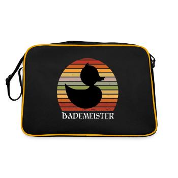 Maître-nageur Caoutchouc Quitschent Cadeau - Sac Retro - noir/or - Dos