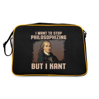 Philosophie drôle Immanuel Kant Internet meme - Sac Retro - noir/or - Dos
