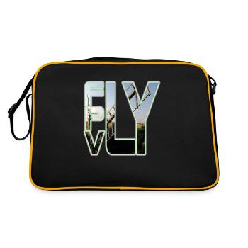 Fly FPV - Retro Tasche - Schwarz/Gold - Hinten