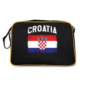 Croatie Croatie Hrvastka drapeau drapeau croate - Sac Retro - noir/or - Dos