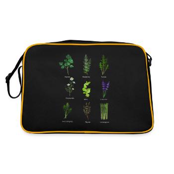 Plant nursery herbs - Retro Bag - black/gold - Back