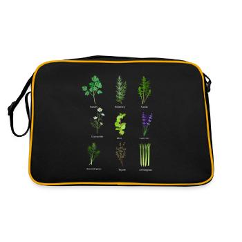 Plant flower bed garden - Retro Bag - black/gold - Back