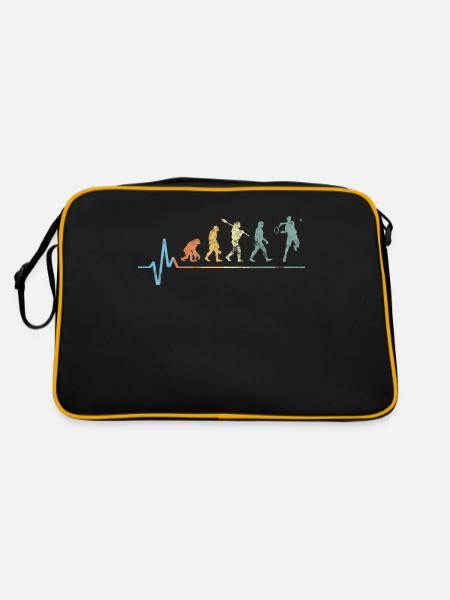Tennis Evolution Heartbeat Vintage Retro Pulse - Retro Bag - black/gold - Back