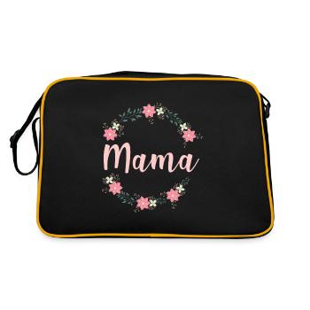 Beautiful expectant mother mom flower outfit - Retro Bag - black/gold - Back