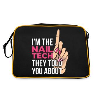 Nail artist nails manicure nail designer - Retro Bag - black/gold - Back