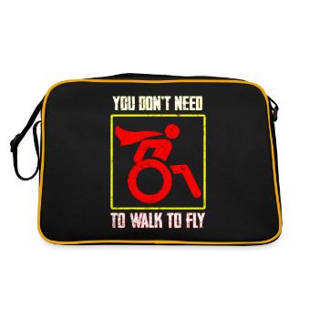 Cadeau handicap handicap humour en fauteuil roulant - Sac Retro - noir/or - Dos
