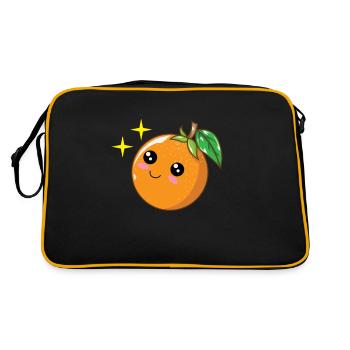 Mandarine Orange - Retro Tasche - Schwarz/Gold - Hinten