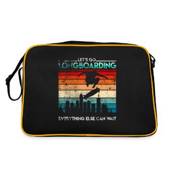 Retro longboarder longboard - Retro Bag - black/gold - Back