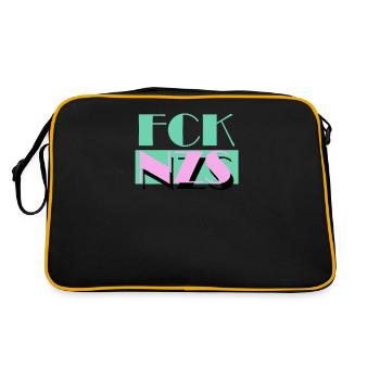 FCK NZS AFD contre le racisme - Sac Retro - noir/or - Dos