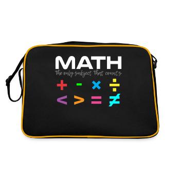Mathe Mathematik Mathematiker Zahlen Formeln - Retro Tasche - Schwarz/Gold - Hinten
