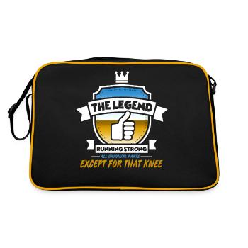 Funny Knee Surgery Get Well Soon Gift design - Retro Bag - black/gold - Back