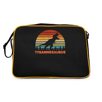 Tyrannosaurus Rex T-Rex Dino Dinosaurs - Retro Bag - black/gold - Back