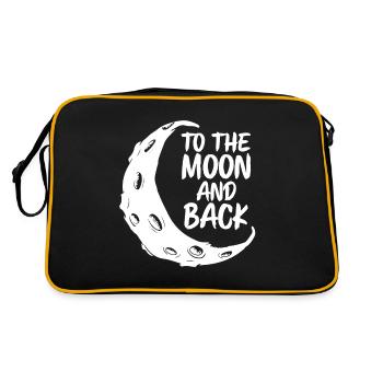 To The Moon And Back - Retro Bag - black/gold - Back