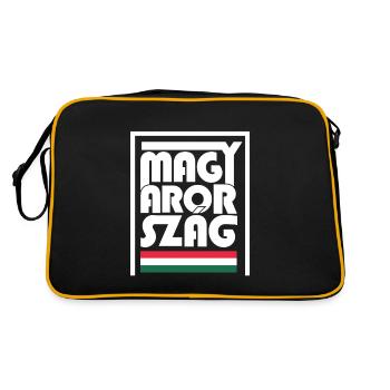 Großartiges Magyarország Geschenk - Retro Tasche - Schwarz/Gold - Hinten