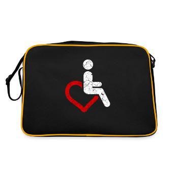 Cadeau handicap handicap humour en fauteuil roulant - Sac Retro - noir/or - Dos