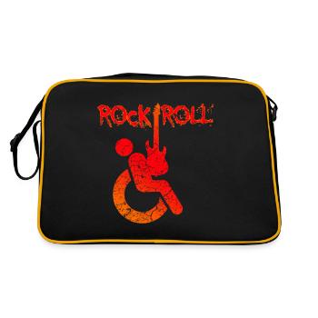 Humour en fauteuil roulant handicap handicap rock cadeau - Sac Retro - noir/or - Dos