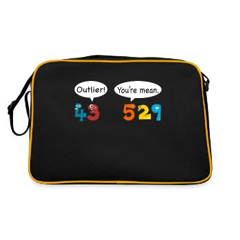Outlier vs Mean - Statistics and Data Nerd Love - Retro Bag - black/gold - Back