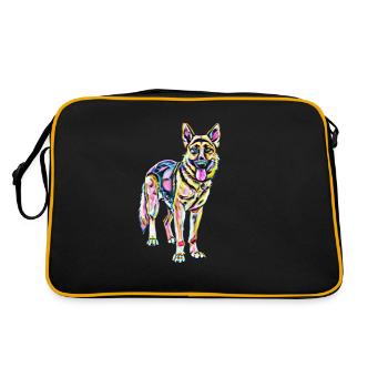Berger allemand - Sac Retro - noir/or - Dos