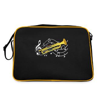 trumpet - Retro Bag - black/gold - Back