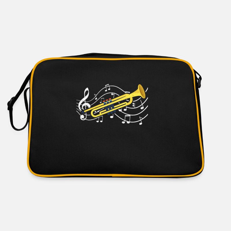 Trompete - Retro Tasche - Schwarz/Gold