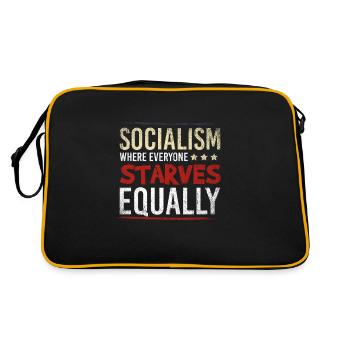 Anti-socialism - Retro Bag - black/gold - Back
