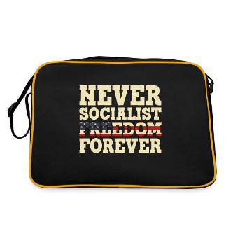 Anti-socialism freedom - Retro Bag - black/gold - Back