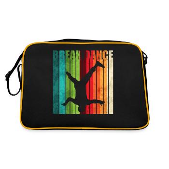Breakdance danse hip hop rap 80s 90s - Sac Retro - noir/or - Dos