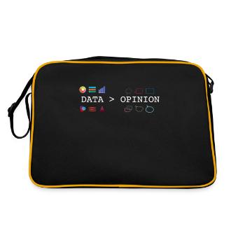 Data Science and Statistics - Data is Greater - Retro Bag - black/gold - Back