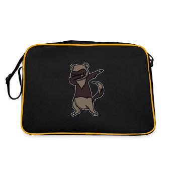 Drôle de furet de dabbing - Sac Retro - noir/or - Dos