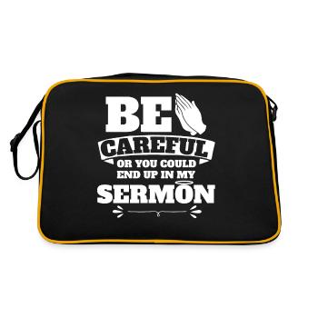 Minister of Preacher Pastor Preacher Gift - Retro Bag - black/gold - Back