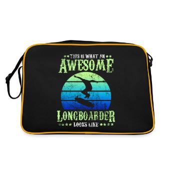 Longboard skateboard - Retro Bag - black/gold - Back