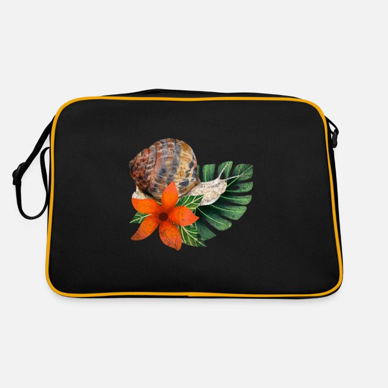 Schnecke - Retro Tasche - Schwarz/Gold