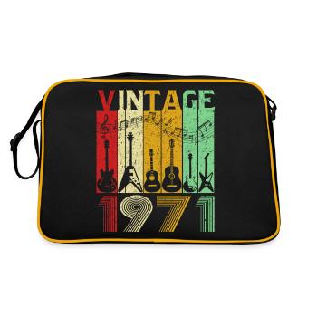 Vintage Guitar 1971 - Retro Tasche - Schwarz/Gold - Hinten