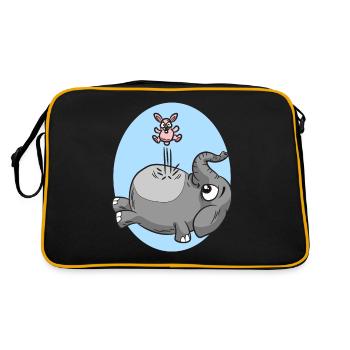 Sauter la souris sur l'éléphant - Sac Retro - noir/or - Dos