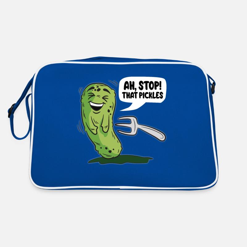 ARRÊTEZ QUE PICKLES dire humour de concombre chatouilleux Sac Retro