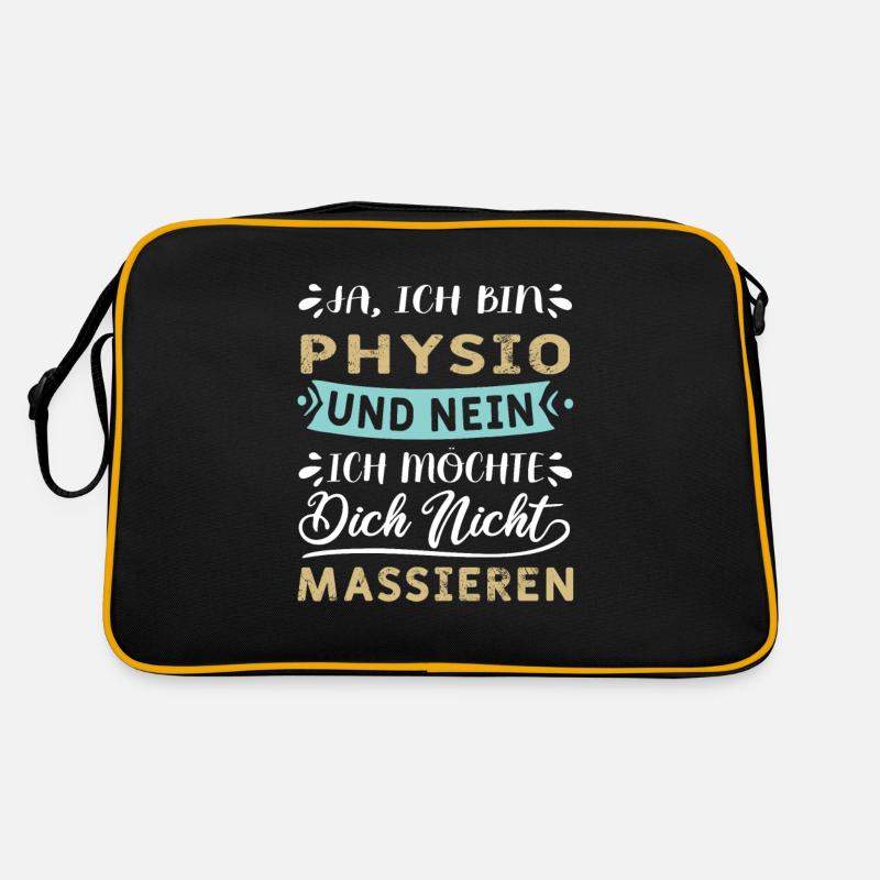 Ja ich bin Physio und nein ich massiere nicht Retro Tasche