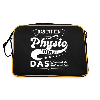 Das ist ein Physio Ding Physiotherapeutin - Retro Tasche - Schwarz/Gold - Hinten