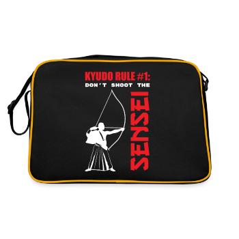 Kyudo règle n ° 1 Ne tirez pas sur la faux - Sac Retro - noir/or - Dos