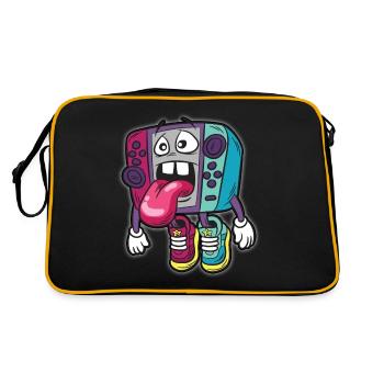 Humour de joueur Contrôleur de bande dessinée drôle de bande dessinée - Sac Retro - noir/or - Dos