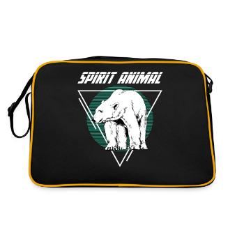 Polar Bear - Retro Tasche - Schwarz/Gold - Hinten