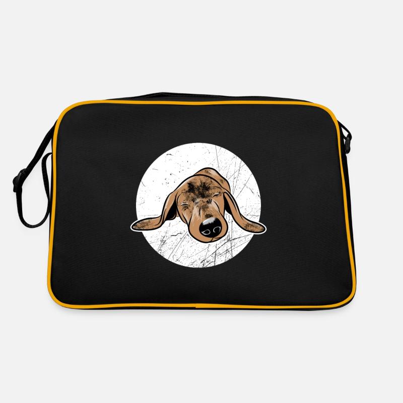 Dackel schlafen Hund Retro Tasche