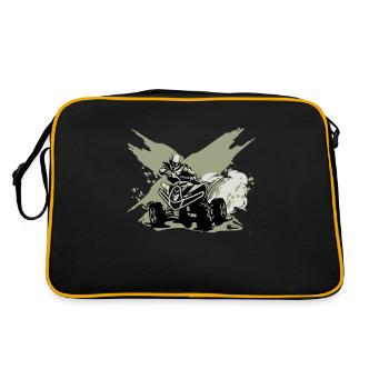 Cadeau Offroad Quad Biker Quad Driver Biker - Sac Retro - noir/or - Dos