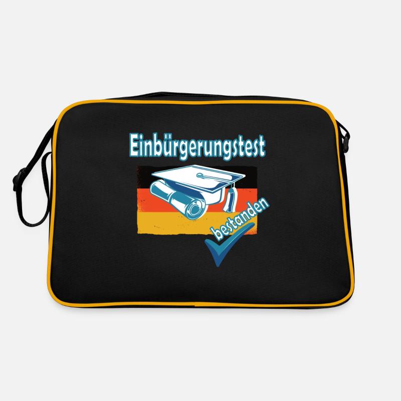 Integrationskurs Deutsch Einbürgerung Geschenk Retro Tasche